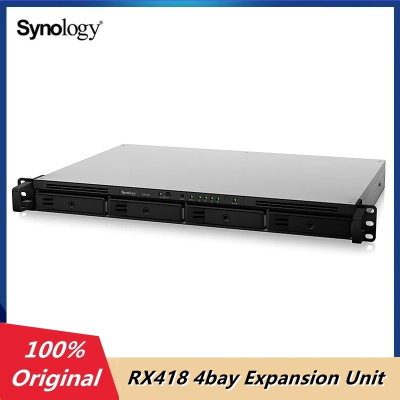 Original Synology RX418 4 Bays NAS Expansion Unit Enterprise Sata HDD Expansion Unit  1U Expansion Backup Storage